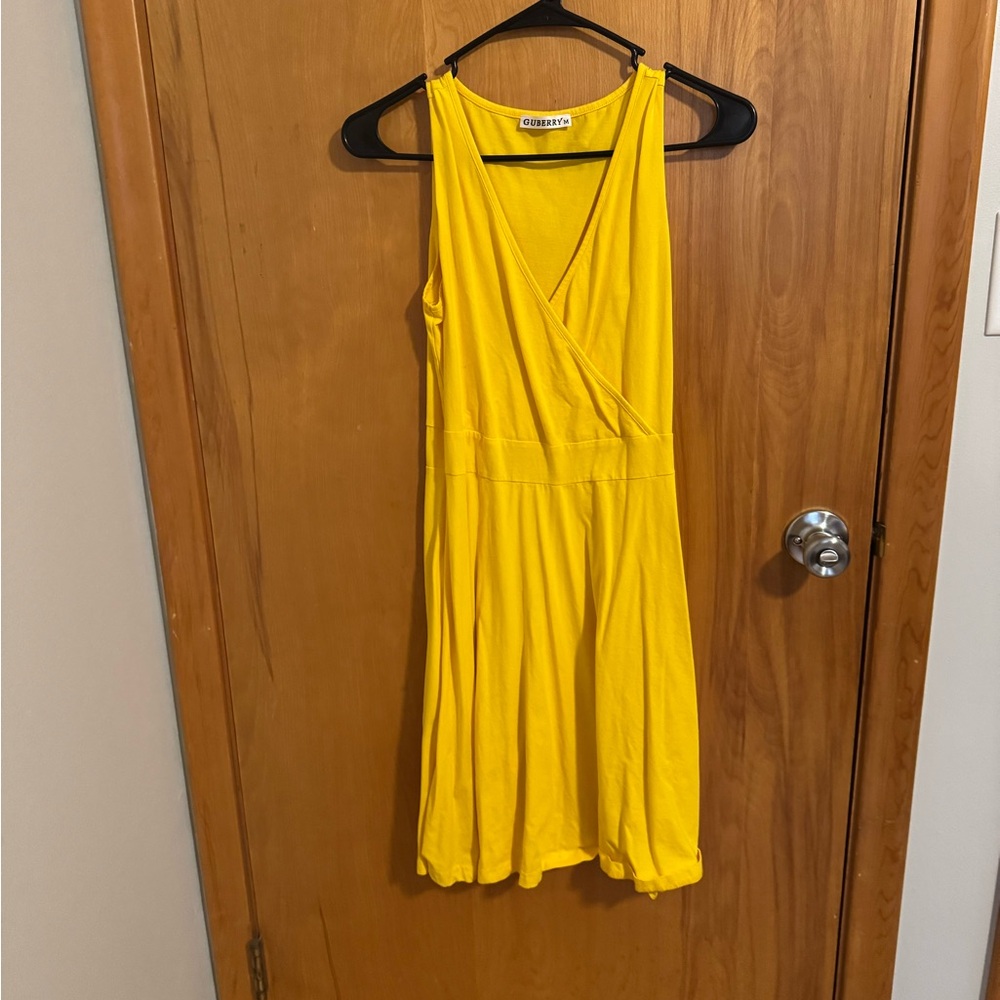 Guberry Yellow Wrap Dress